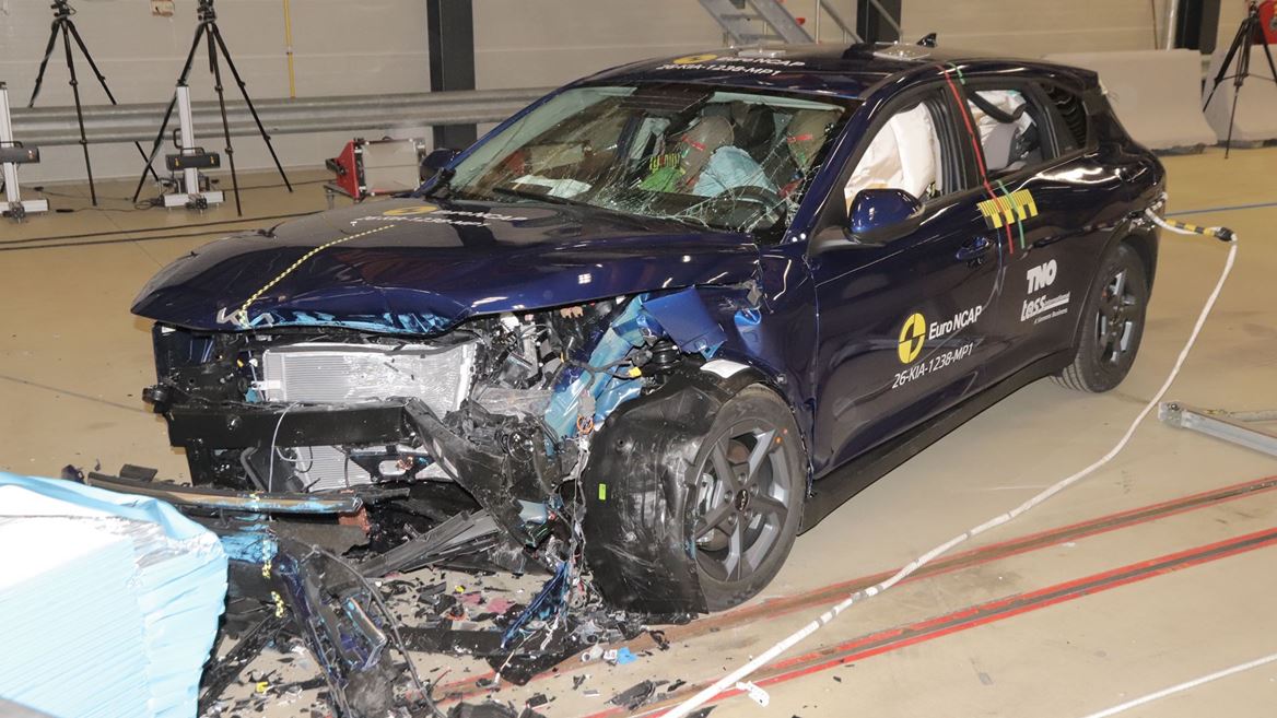 Kia K4 MPDB test 2025 after crash