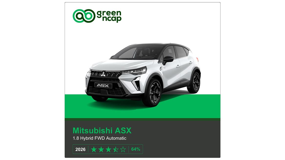 Mitsubishi ASX Green NCAP results 2026