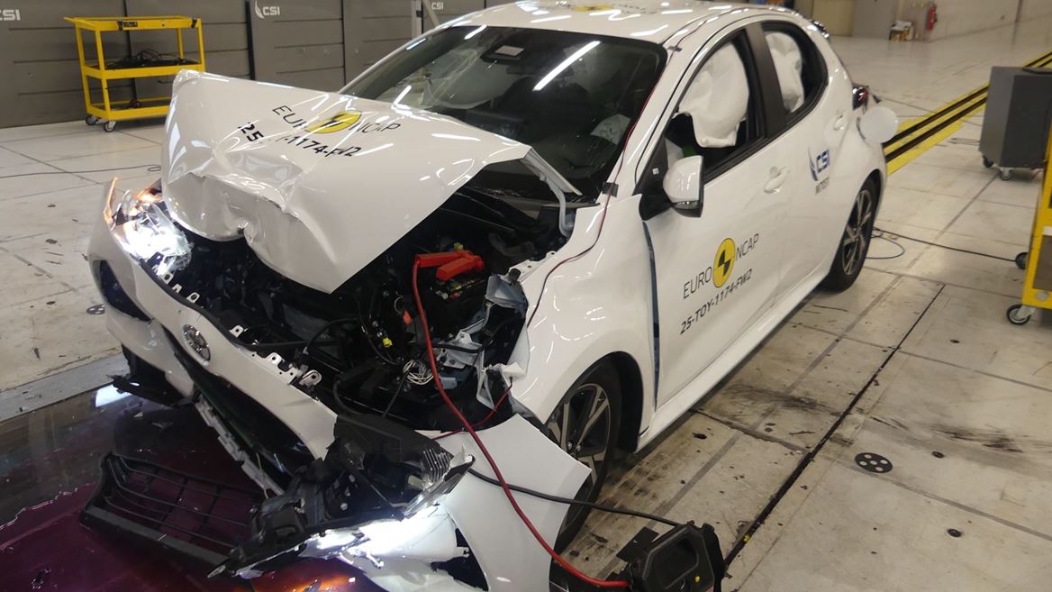 Toyota Yaris FW test 2025 after crash