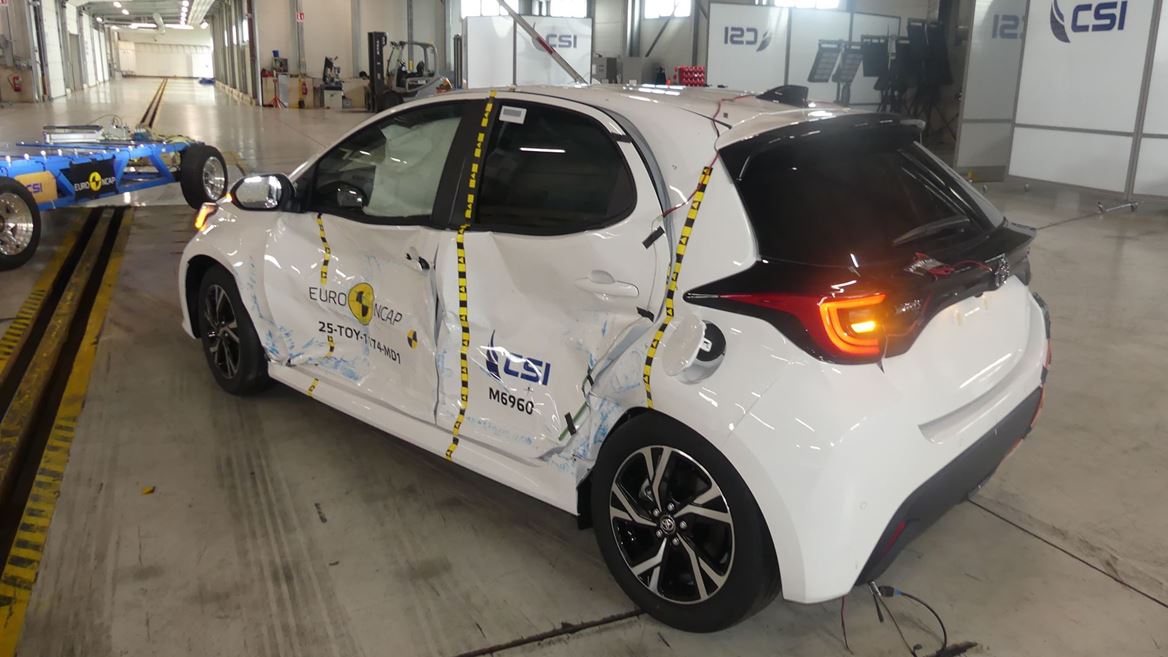 Toyota Yaris MDB test 2025 after crash