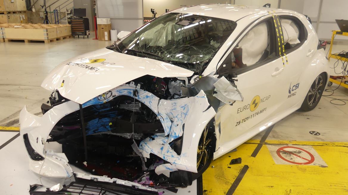 Toyota Yaris MPDB test 2025 after crash