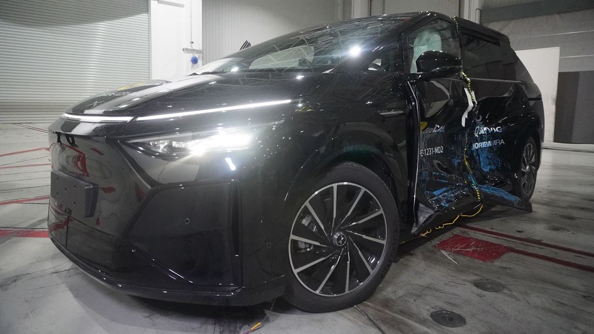 XPENG X9 MDB test 2026 after crash