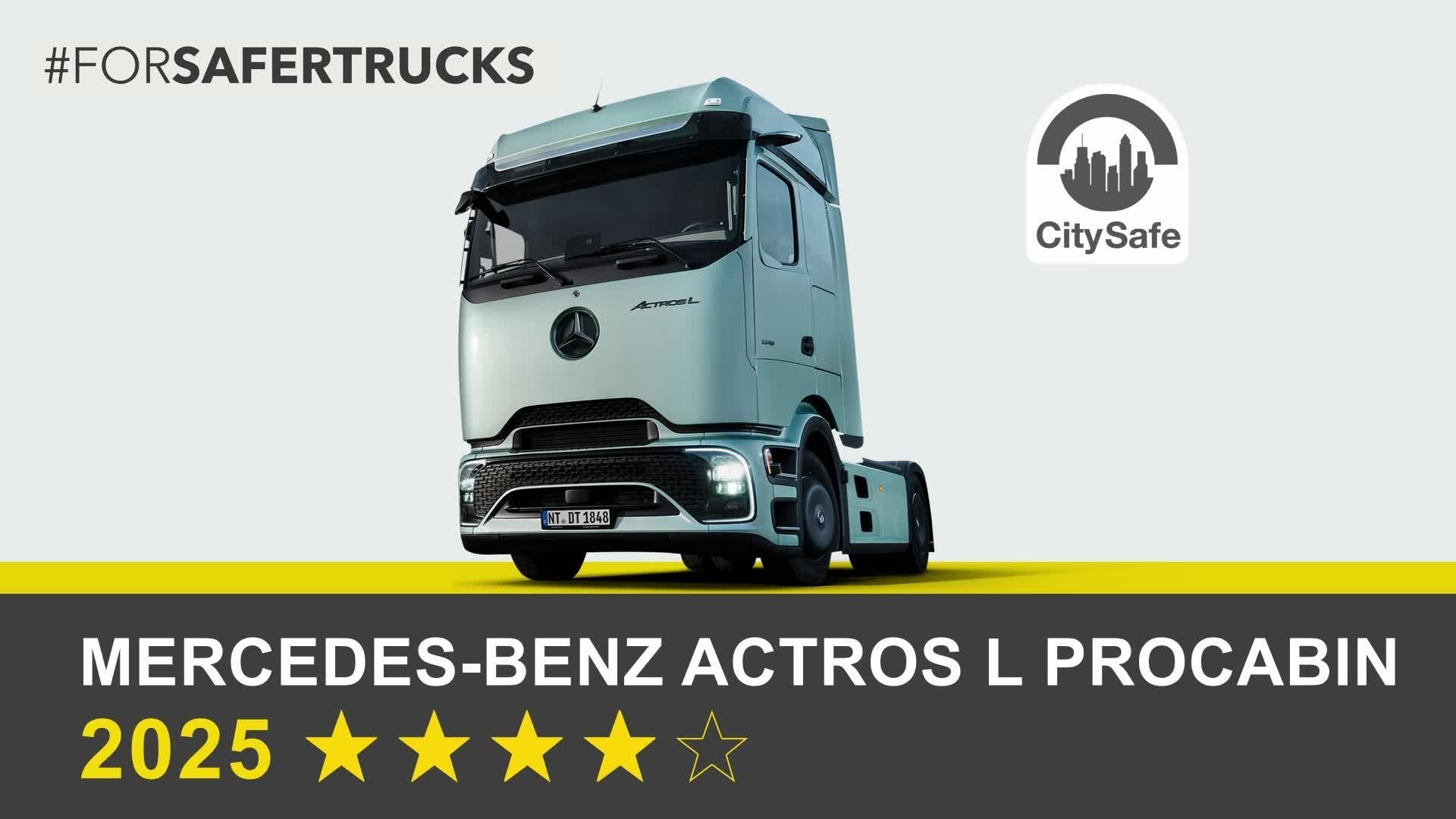 Mercedes-Benz Actros L with ProCabin (4x2 Tractor Unit) - Commercial Truck Safety Tests - 2025