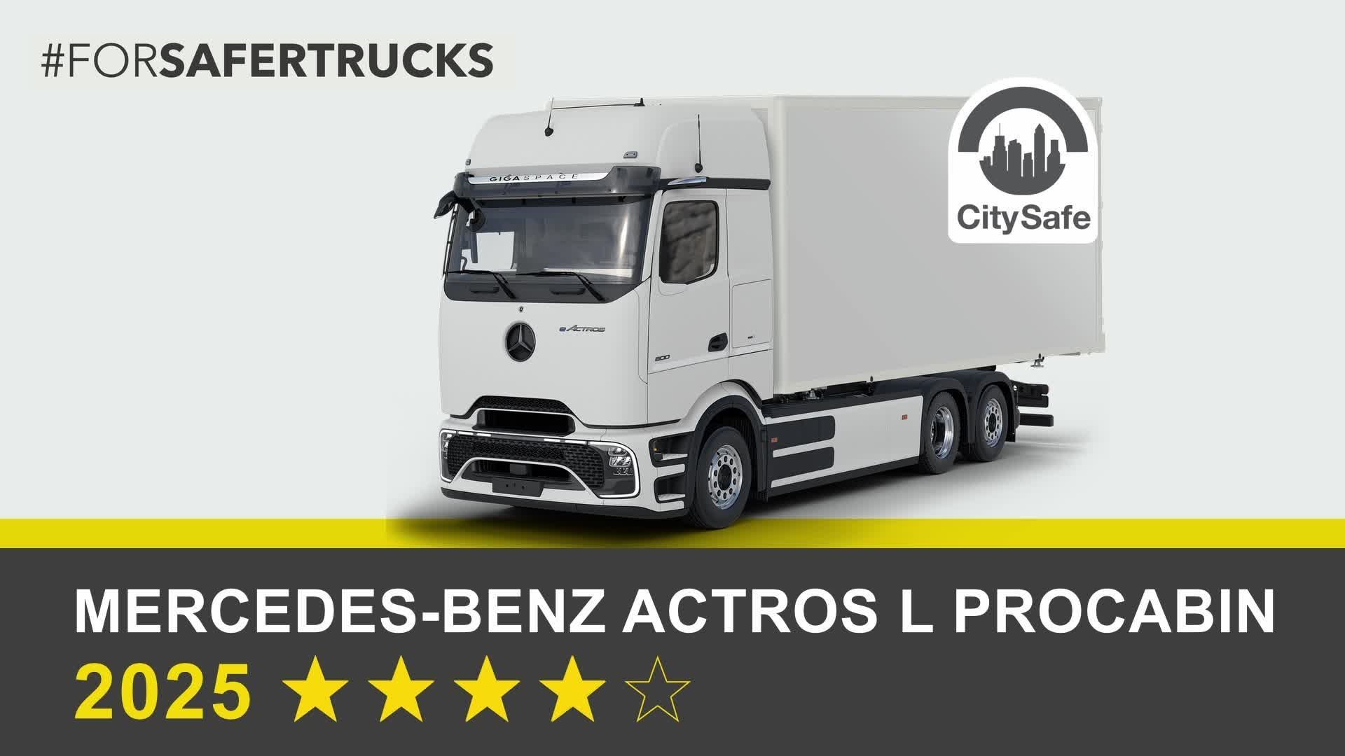 Mercedes-Benz Actros L with ProCabin (6x2 Rigid) - Commercial Truck Safety Tests - 2025