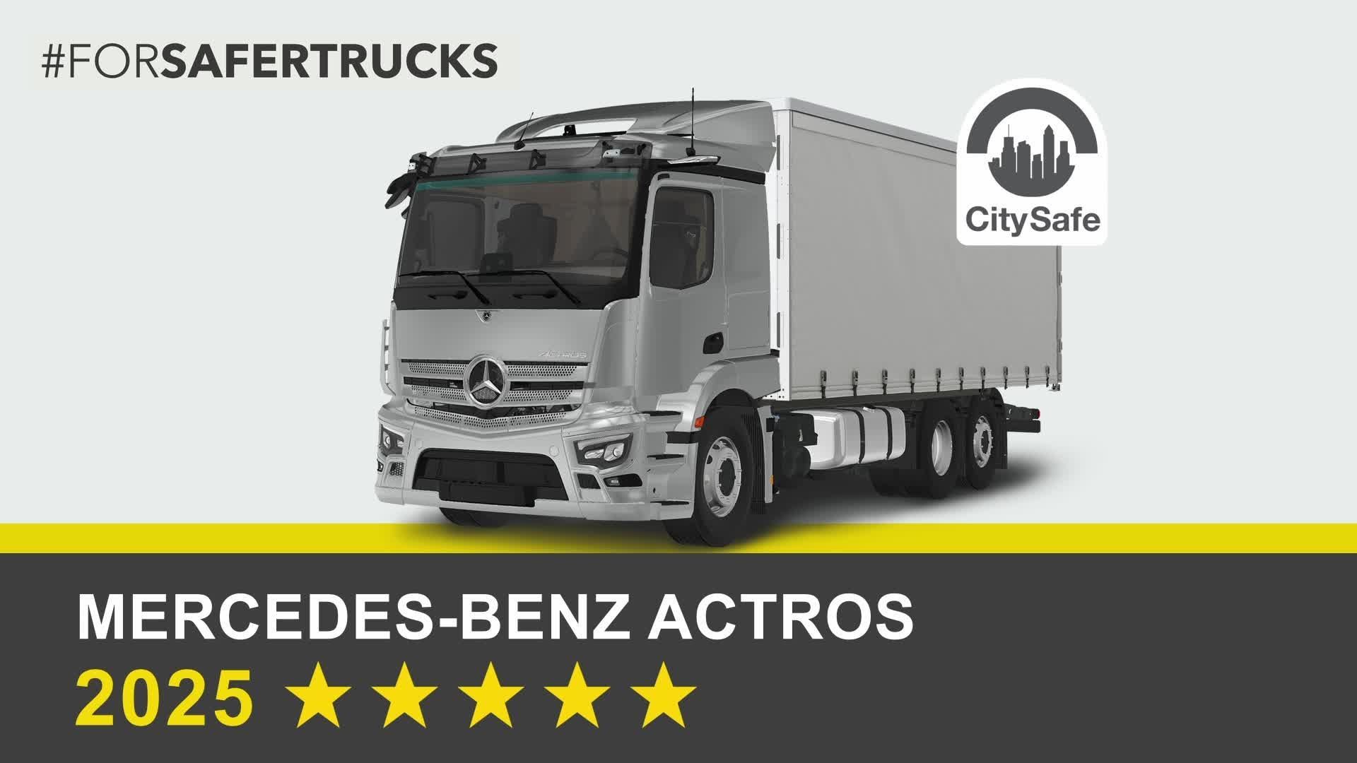 Mercedes-Benz Actros (6x2 Rigid) - Commercial Truck Safety Tests - 2025