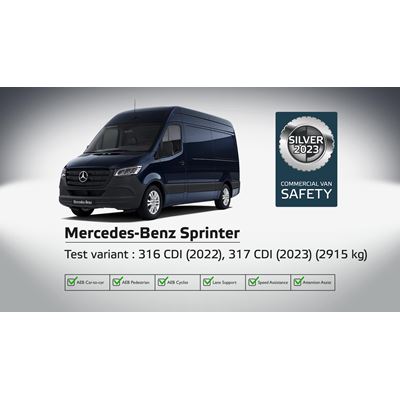 Mercedes-Benz Sprinter - Commercial Van Safety Tests - 2023