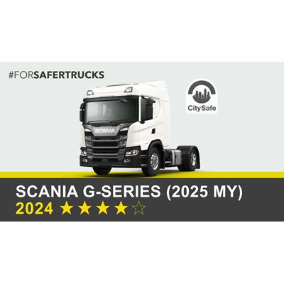 Scania G-series (2025 MY) - Euro NCAP 2024 Commercial Truck Rating - 4 stars