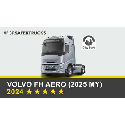 Volvo FH Aero (2025 MY) - Euro NCAP 2024 Commercial Truck Rating - 5 stars