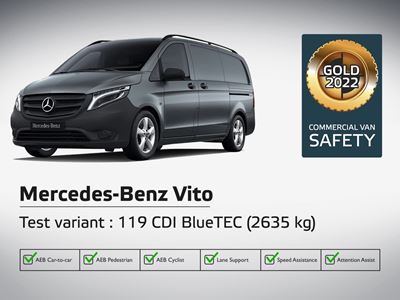 Mercedes-Benz Vito - Commercial Van Safety Tests - 2022