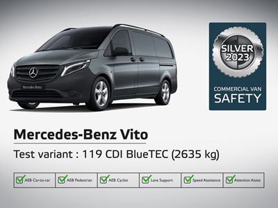 Mercedes-Benz Vito - Commercial Van Safety Tests - 2023