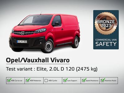 Opel/Vauxhall Vivaro - Commercial Van Safety Tests - 2023