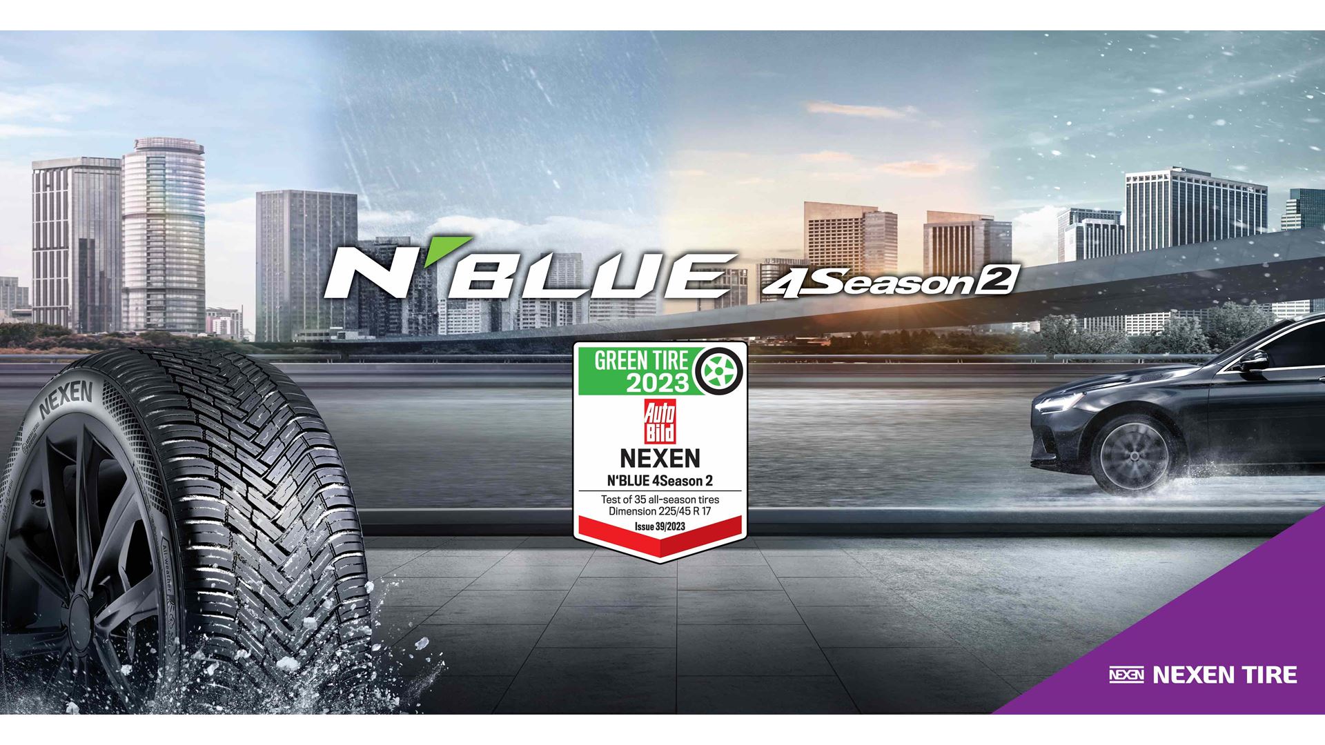 NEXEN TIRE N blue 4 Season 2 tires earn Green Tire seal by German magazine Auto Bild
