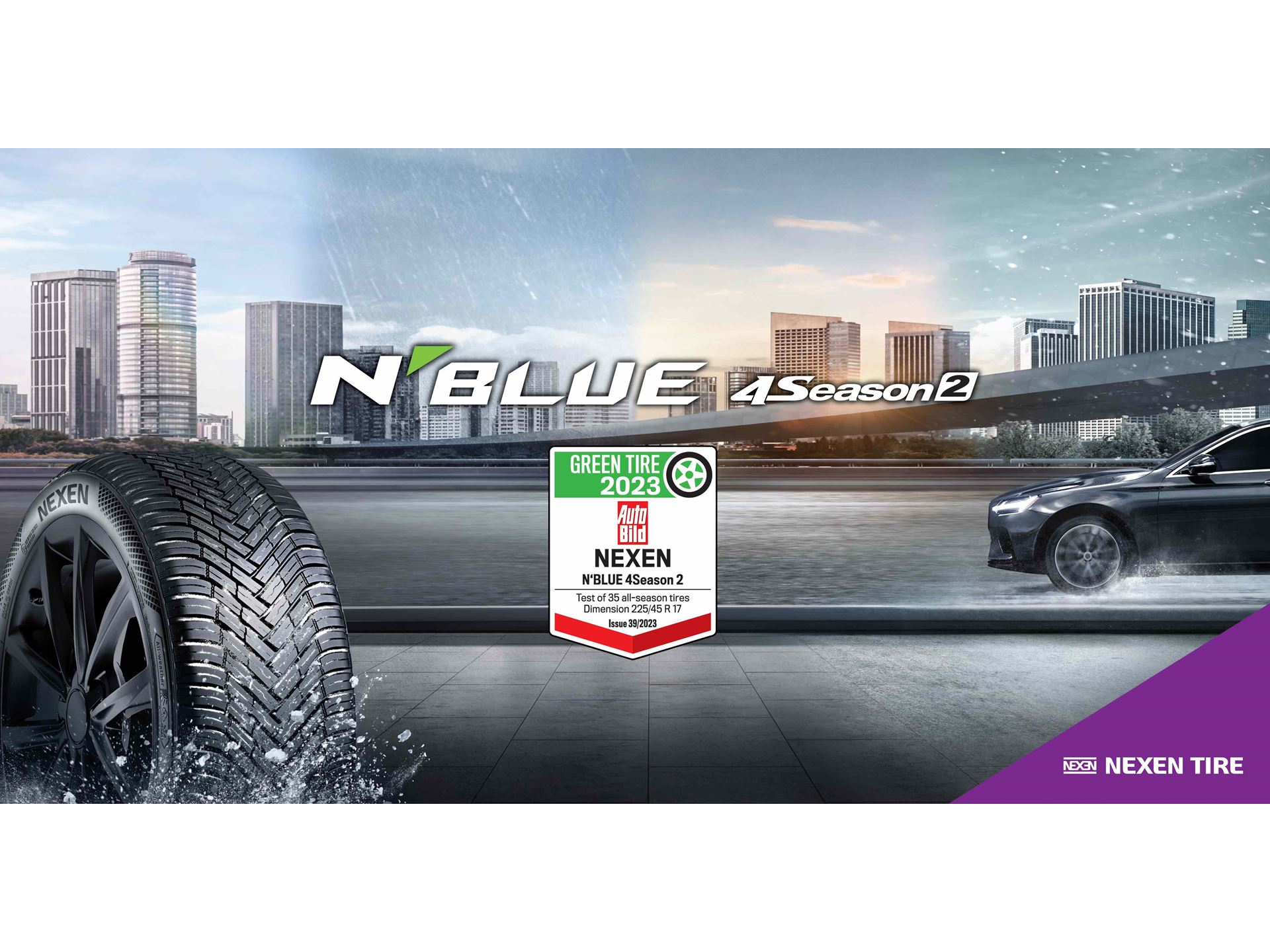 NEXEN TIRE N blue 4 Season 2 tires earn Green Tire seal by German magazine Auto Bild