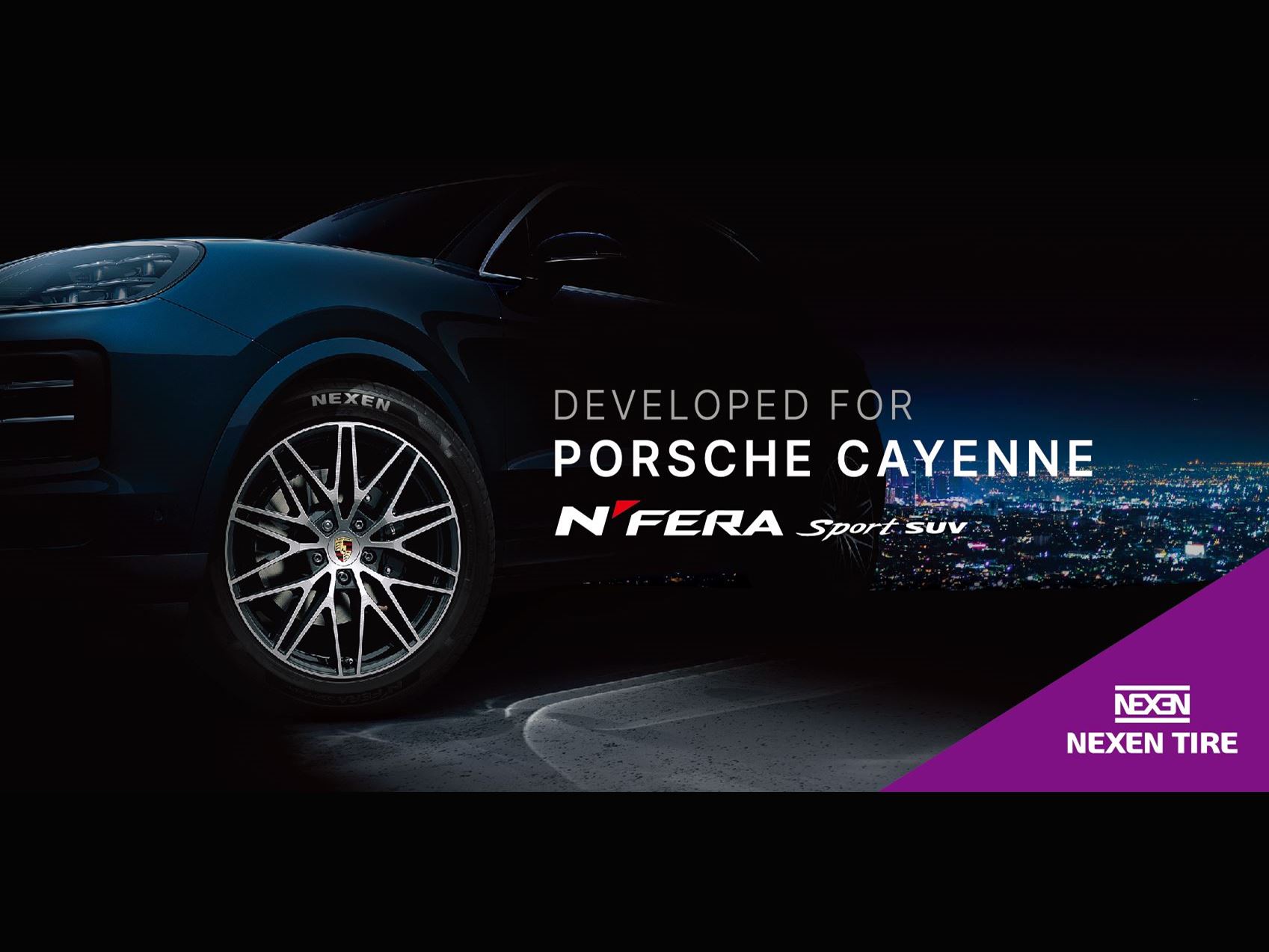 image NEXEN TIRE premium tires selected for the all new third generation Porsche Cayenne