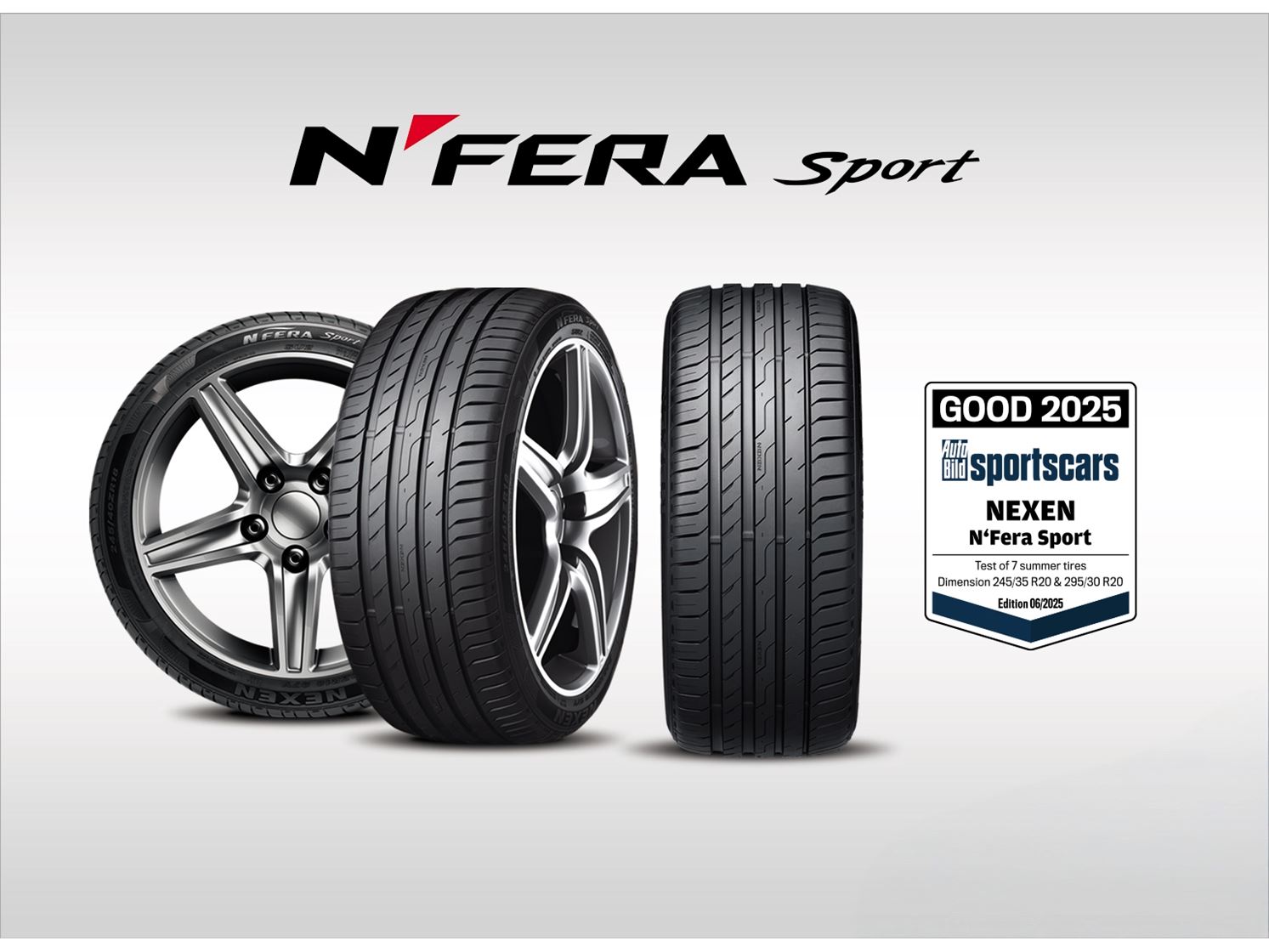 NEXEN TIRE N Fera Sport Earns Good Rating in AUTO BILD sportscars Summer Tire Test 2025