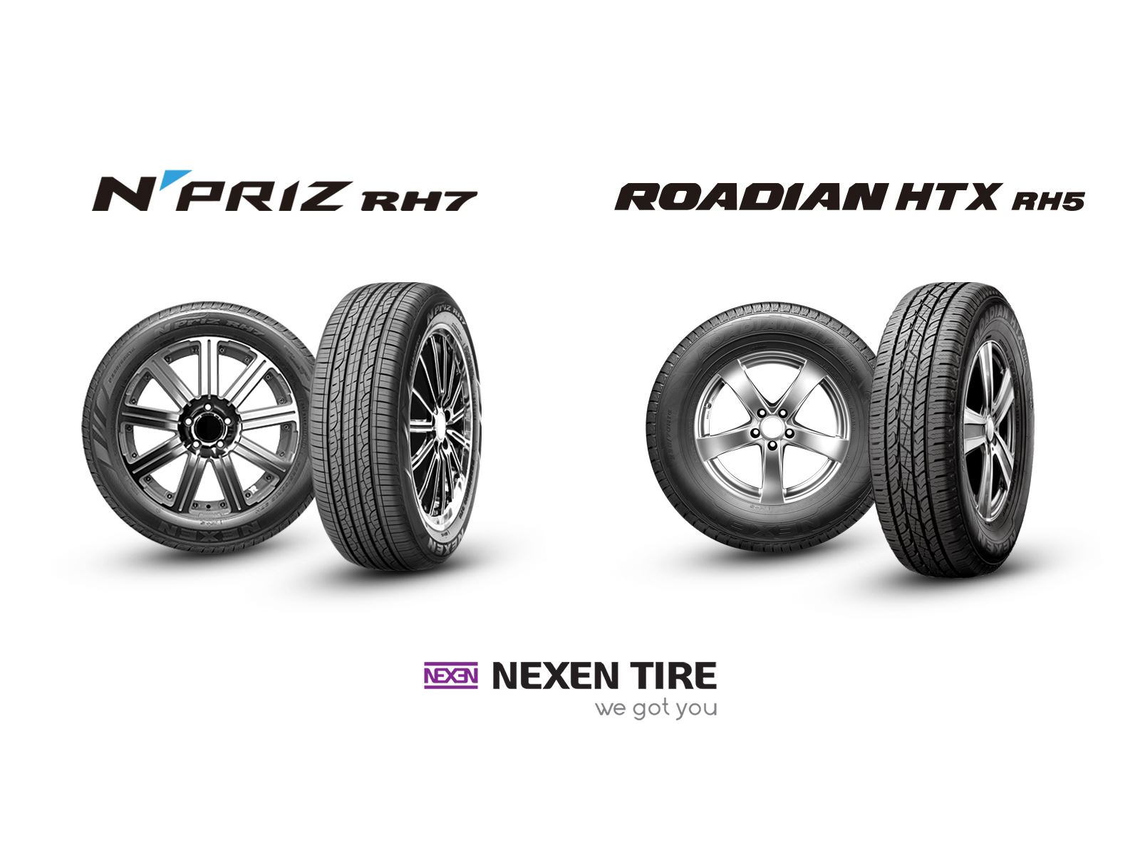 NEXEN TIRE OE Tires for Musso N PRIZ RH7 and ROADIAN HTX RH5