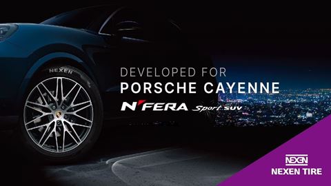 image NEXEN TIRE premium tires selected for the all new third generation Porsche Cayenne