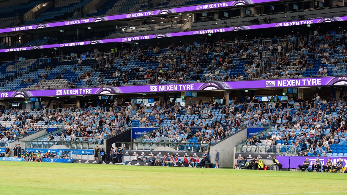 NEXEN TIRE LED advertising at Sydney FC stadium Australia