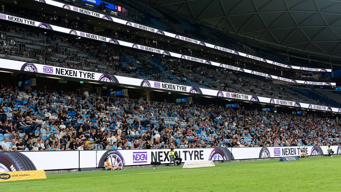 NEXEN TIRE LED advertising at Sydney FC stadium Australia