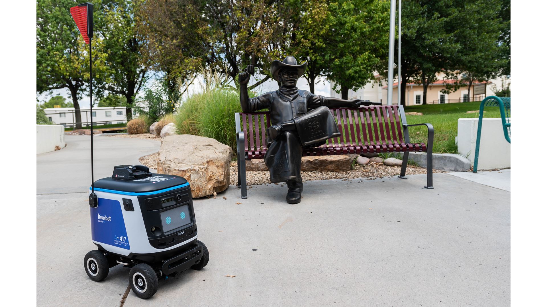 The robots have landed: Kiwibot delivering fast, hot food to NMSU campus community