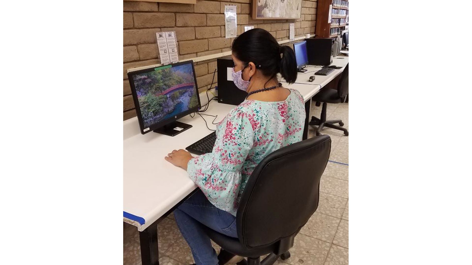 Rosario Pando, assistant librarian of the Columbus Village Library