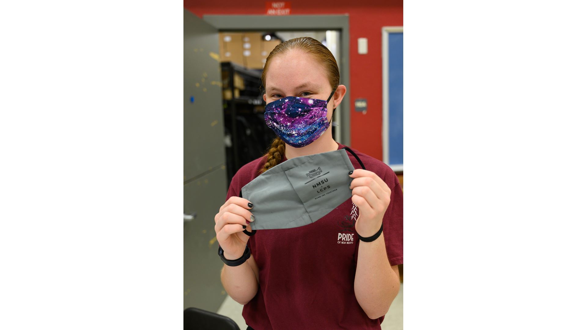 NMSU Pride band plays on with the help of student-designed masks