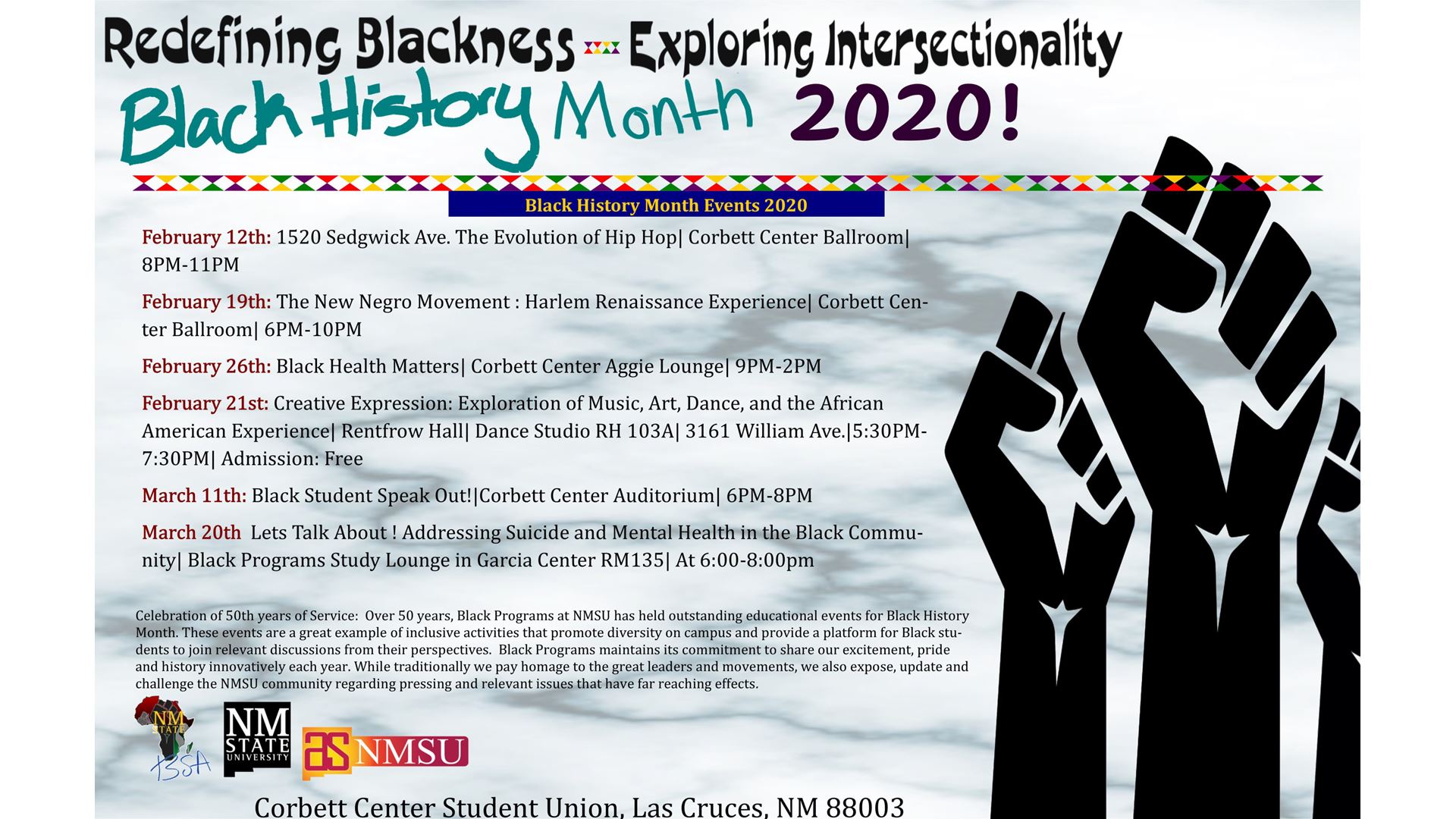 NMSU’s Black History Month to feature discussions on mental health, hip-hop, and more