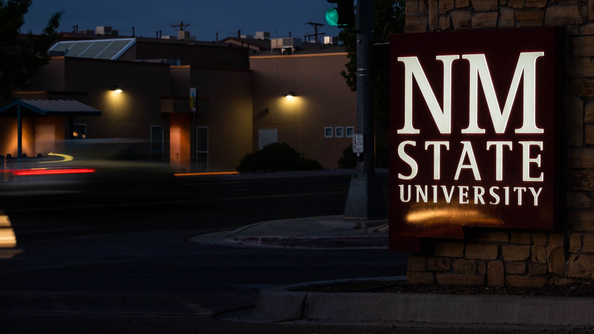 NMSU campus nighttime