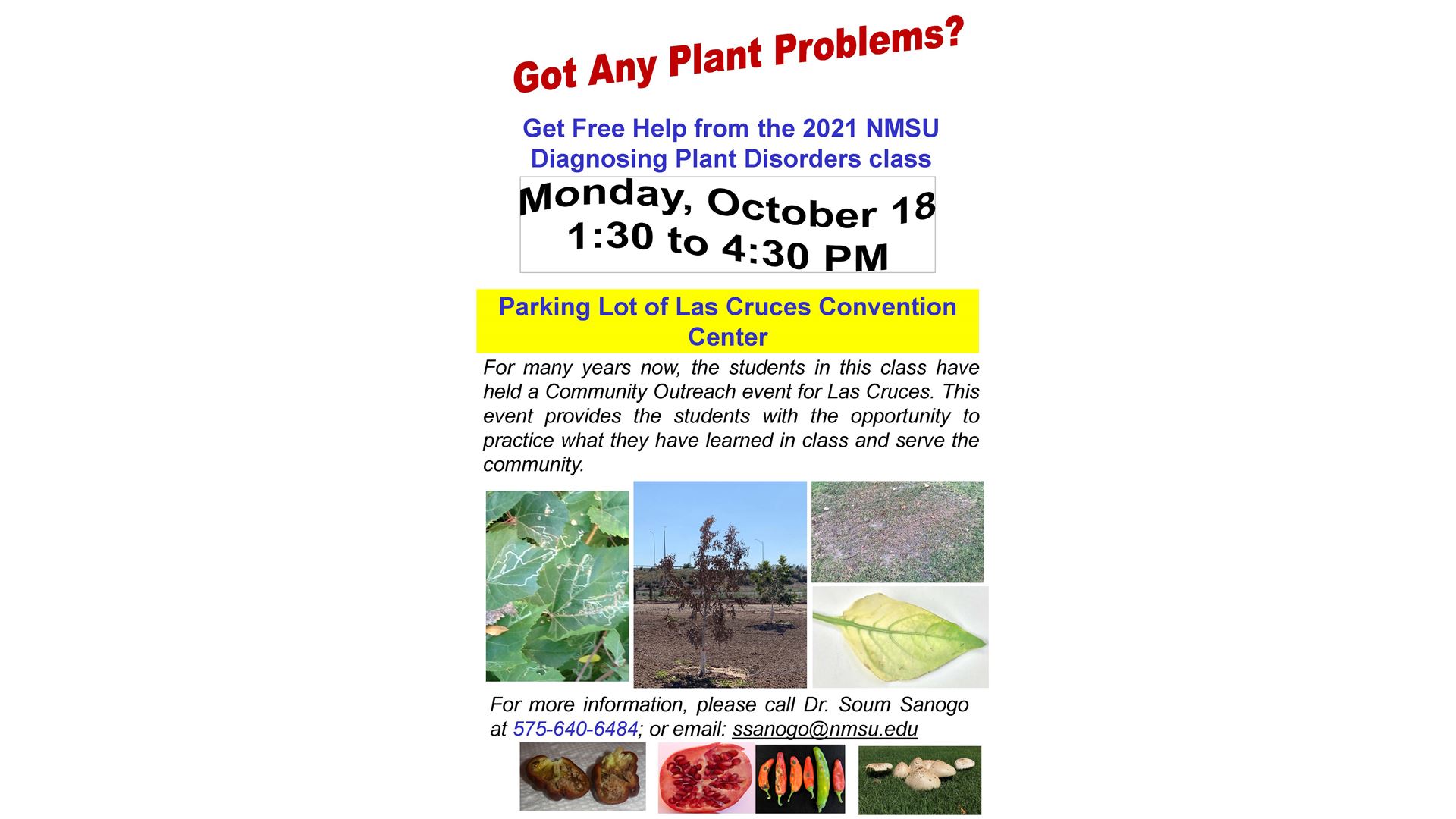 2021 Plant Clinic flyer