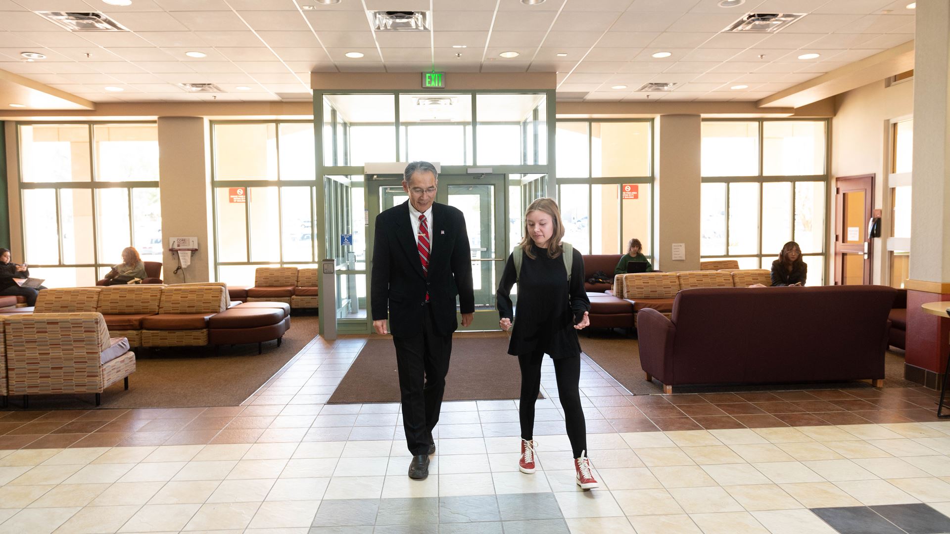 Dean Iwasaki and student Pinnacle