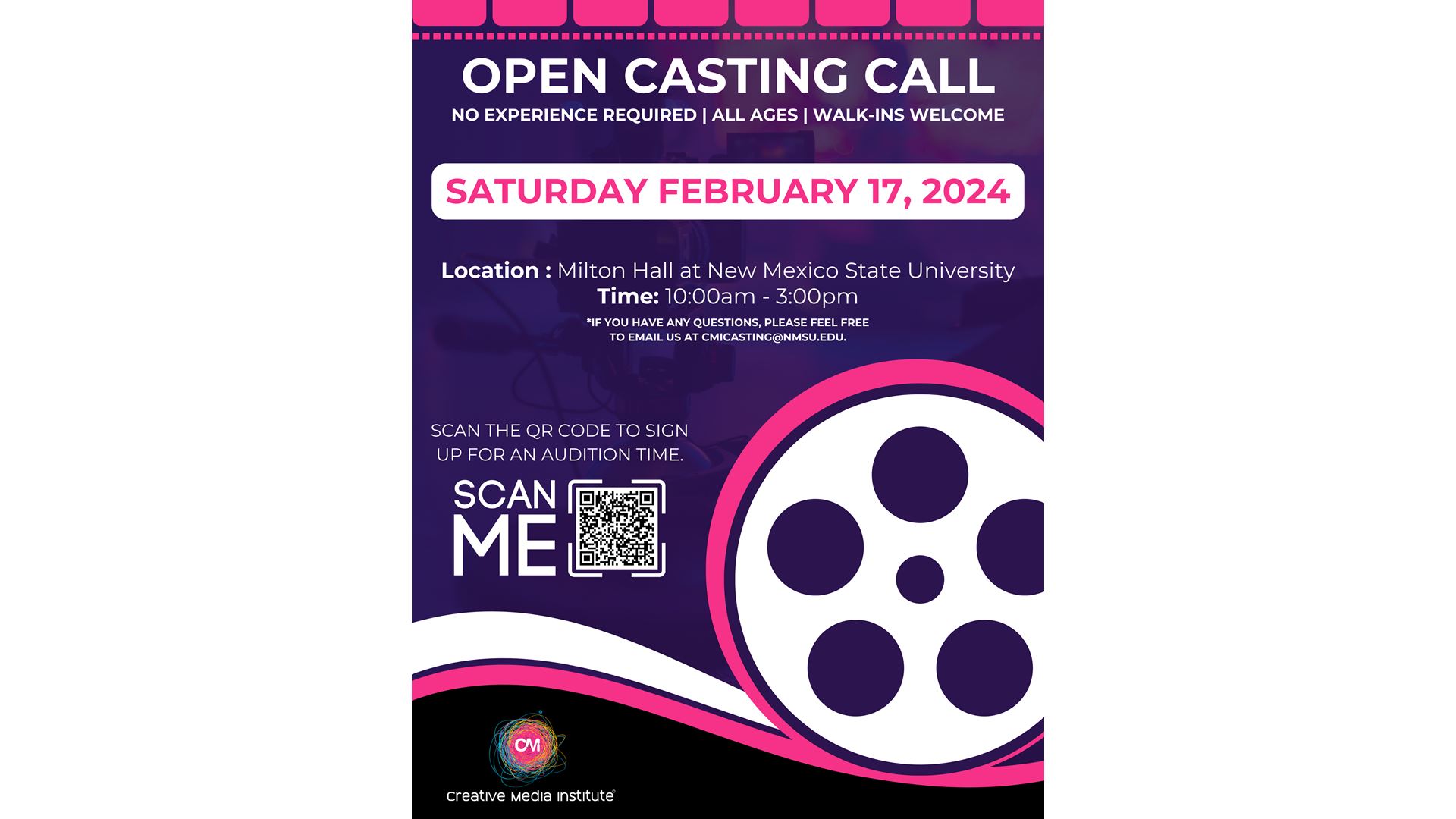 Poster for a casting call