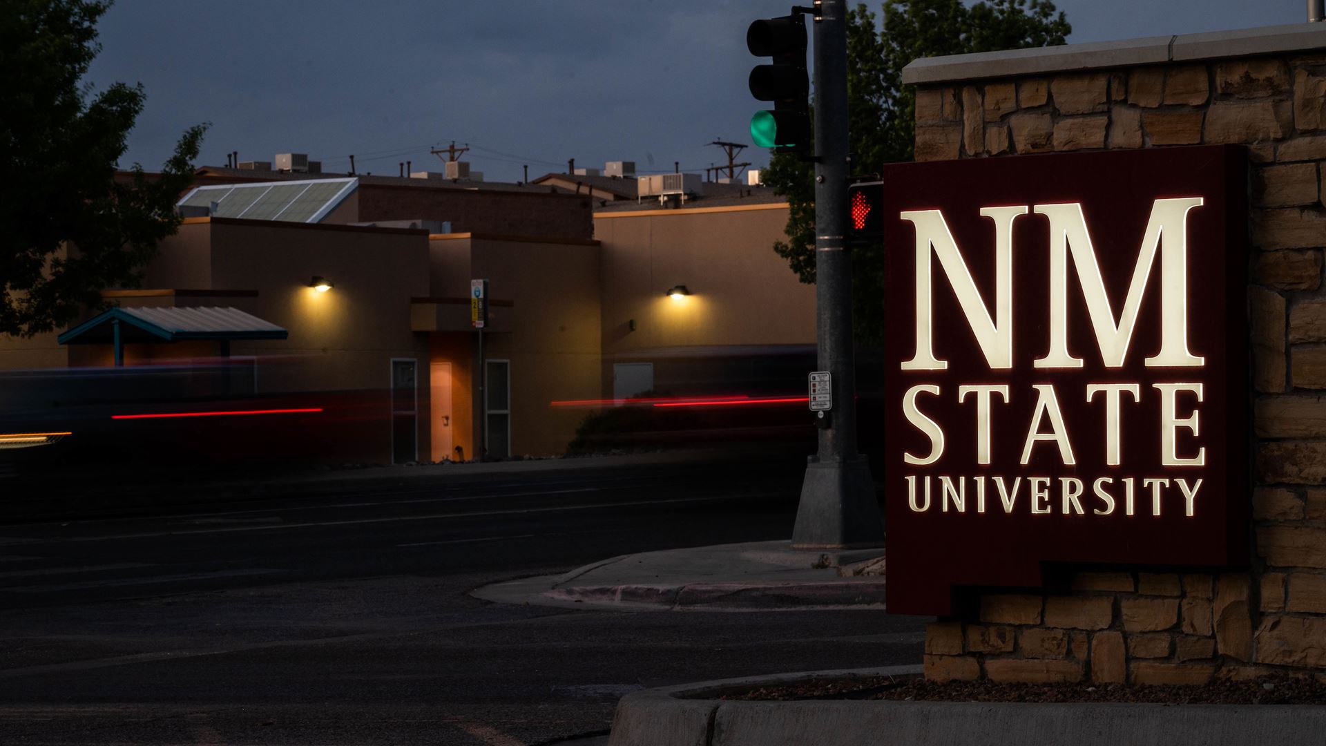 NMSU campus beauty signage