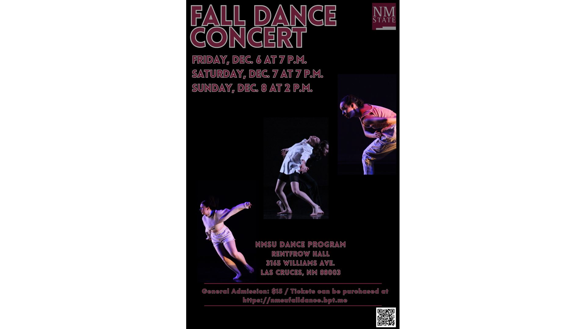 NMSU 2024 Fall Dance Concert flyer