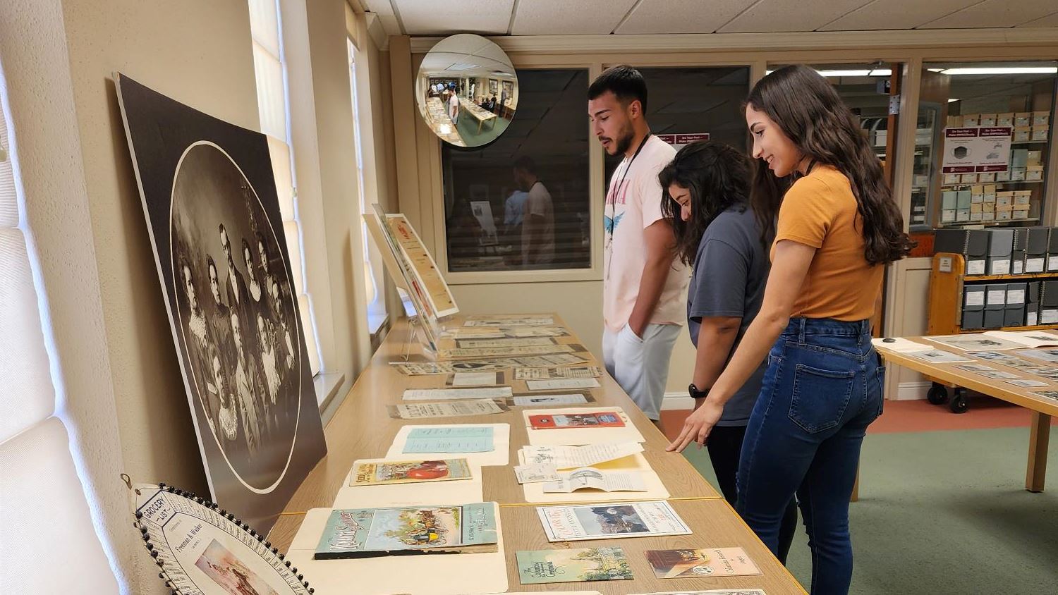 Photo of team from the NMSU Library worked to digitize catalog and preserve the Amador Family Correspondence materials