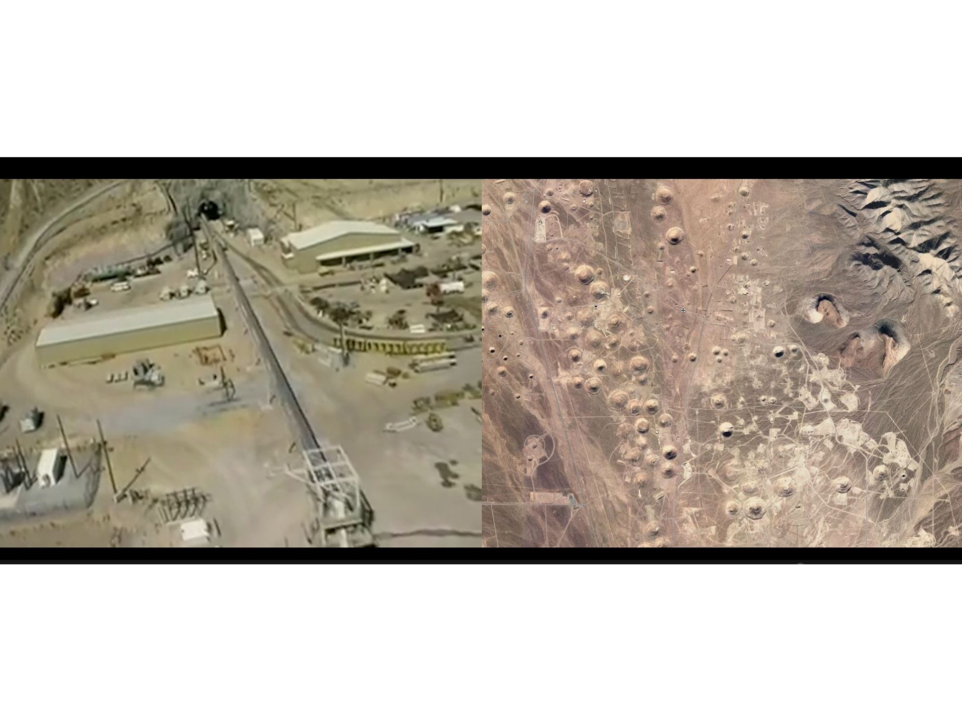 Two photos taken above the ground