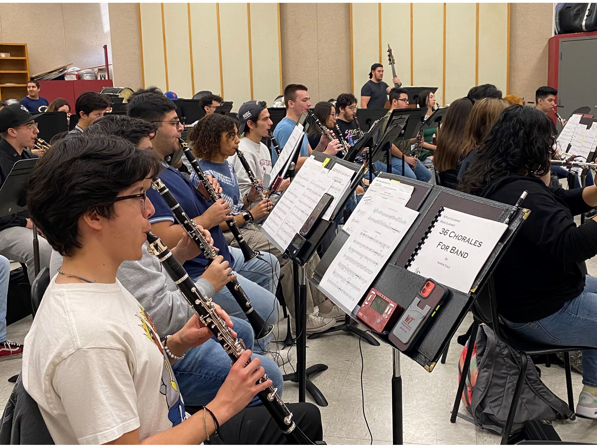 A group of clarinet players