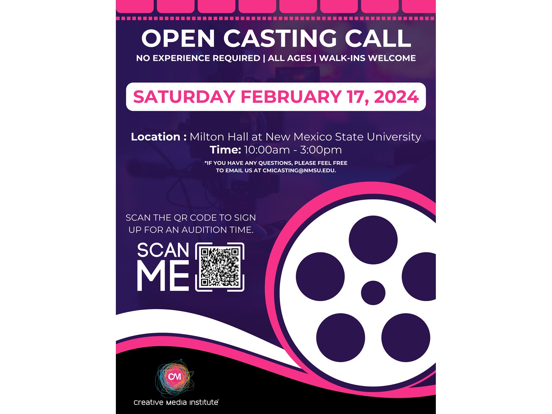 Poster for a casting call