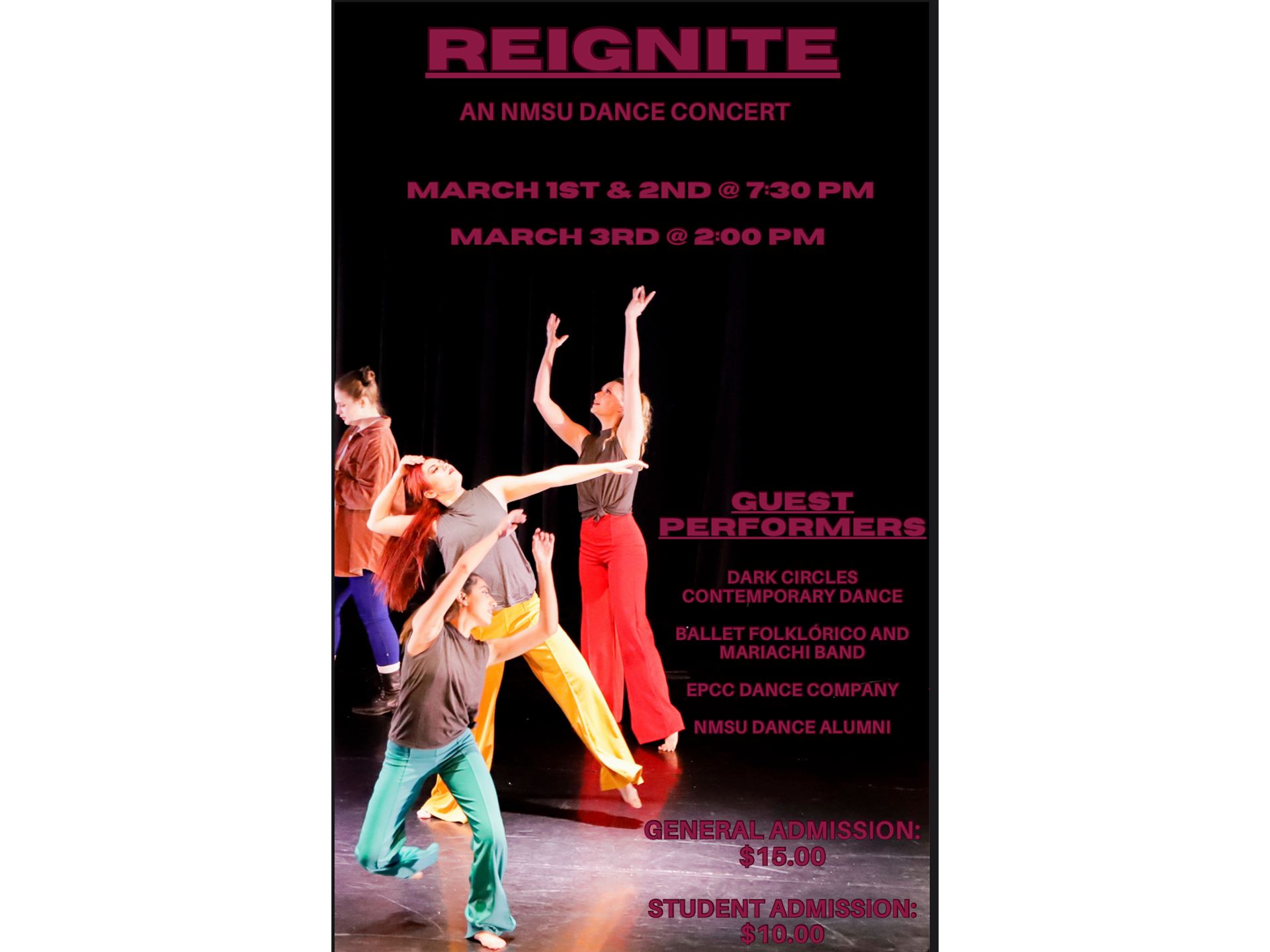 Reignite dance flyer