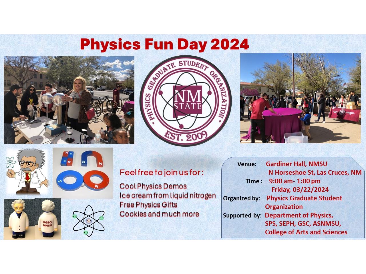 NMSU Physics graduate students host Physics Fun Day for families, local schools