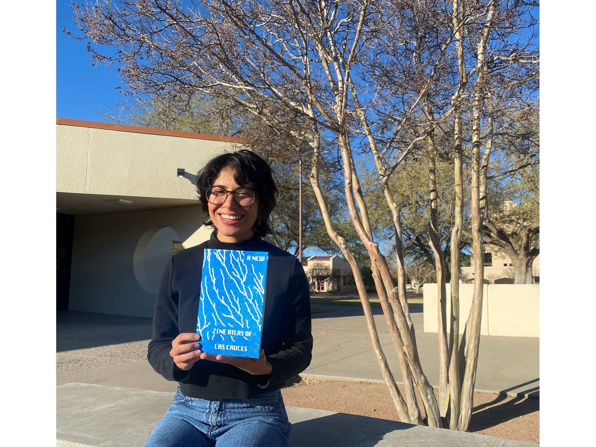 A person holding a book