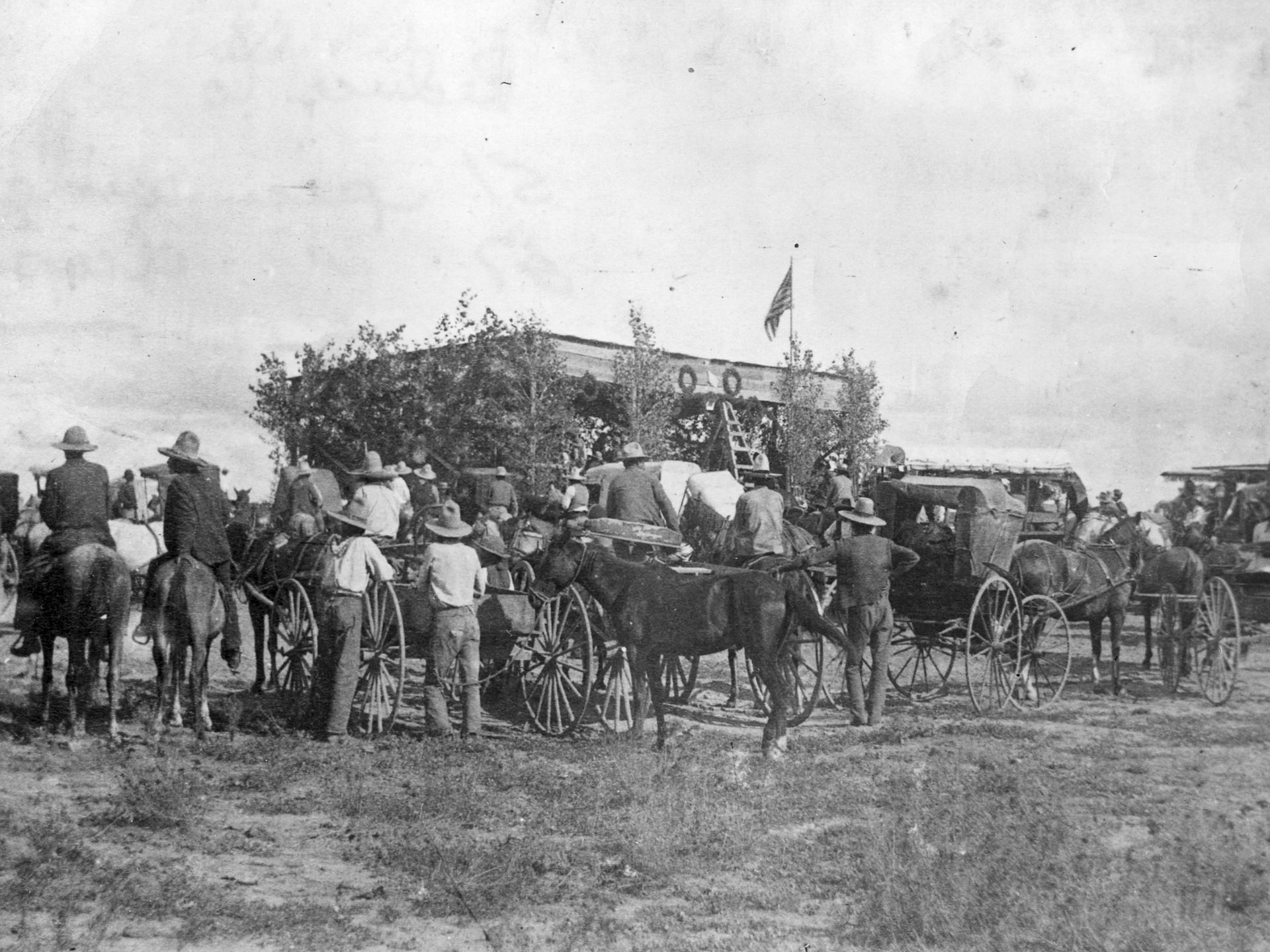 The cornerstone laying ceremony of McFie Hall took place in 1890 making it the first building on campus