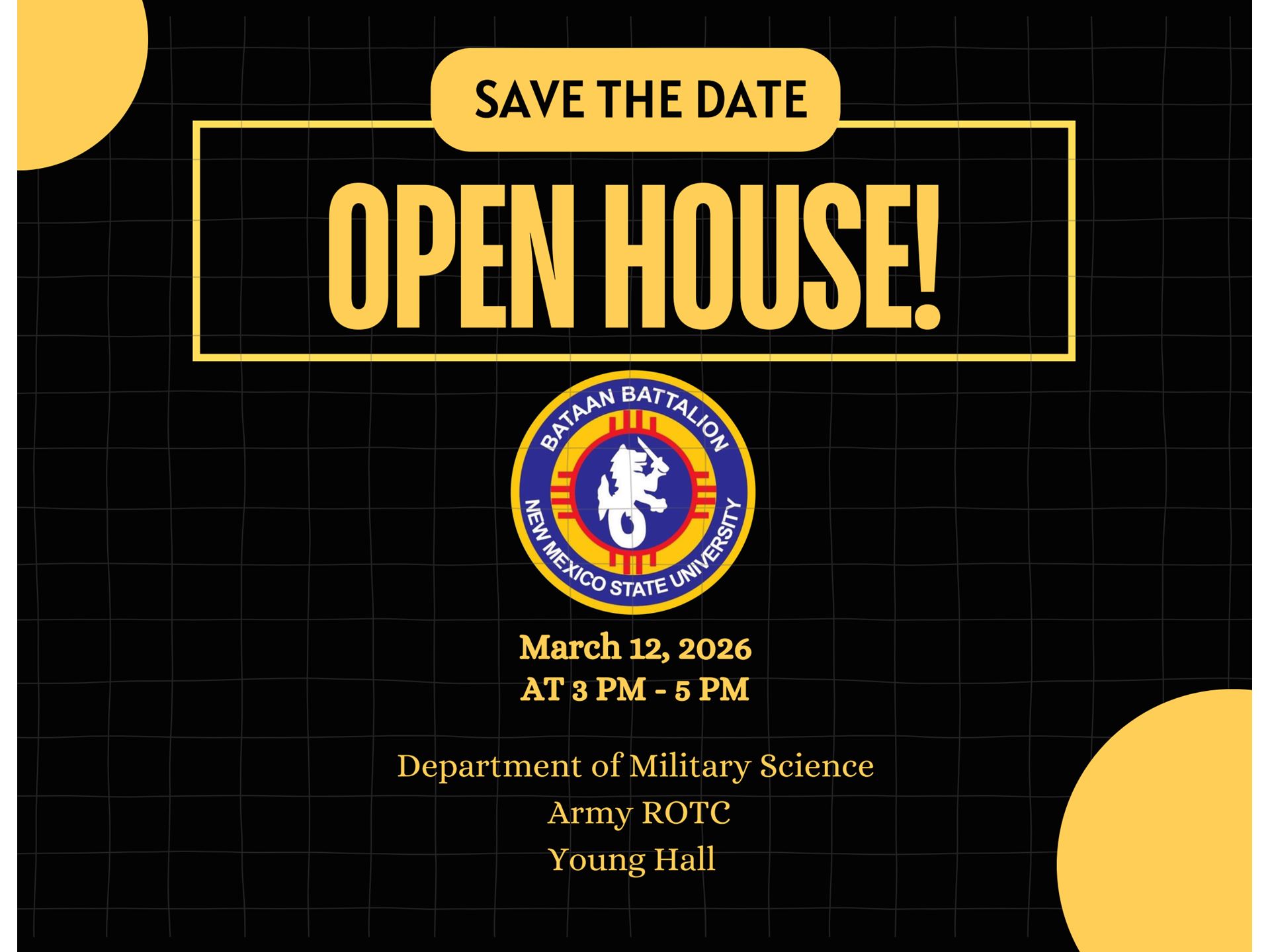 NMSU ROTC to host Open House event March 12