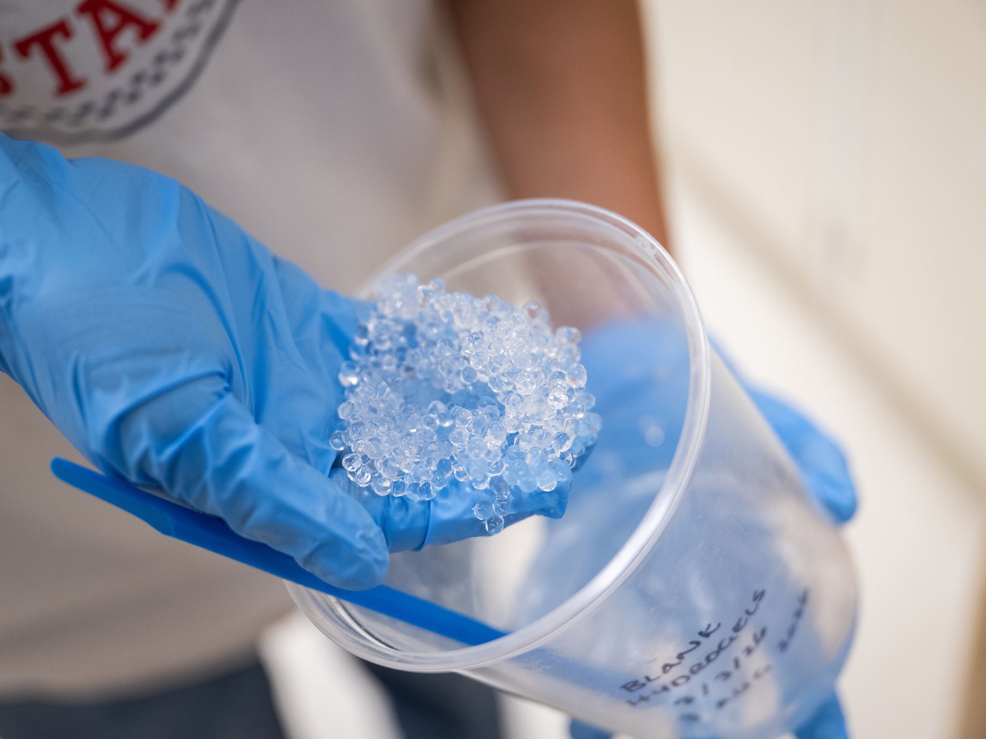Photo of materials for a study evaluating boric acid hydrogel baits