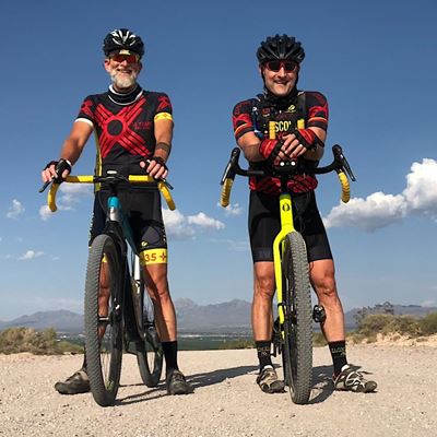 Raymond Johnson (left) and Shane Cunico trained for the 2021 Tour Divide in Las Cruces