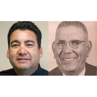 Left: New Mexico State University’s current Fire Chief Johnny Carrillo was appointed to the position in 2013. Right: Wil