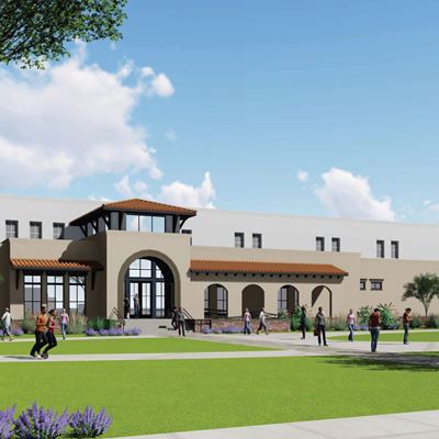 An architectural rendering of the food science building in the agricultural district at New Mexico State University’s La