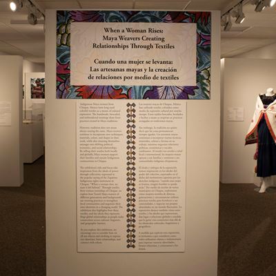The “When a Woman Rises” exhibition in the University Museum’s East Gallery contains ensembles from San Pedro Chenalhó a