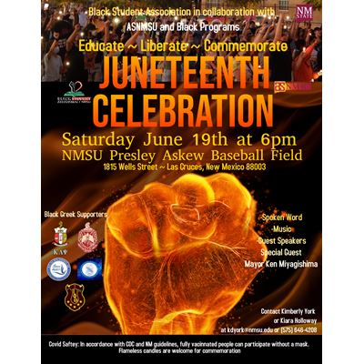New Mexico State University’s 2021 Juneteenth celebration will feature several guest speakers, live music, poetry perfor
