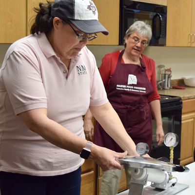 Nancy Flores, left, a food technology specialist at New Mexico State University, will offer a course for food and bevera