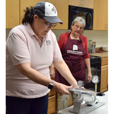 Nancy Flores, left, a food technology specialist at New Mexico State University, will offer a course for food and bevera